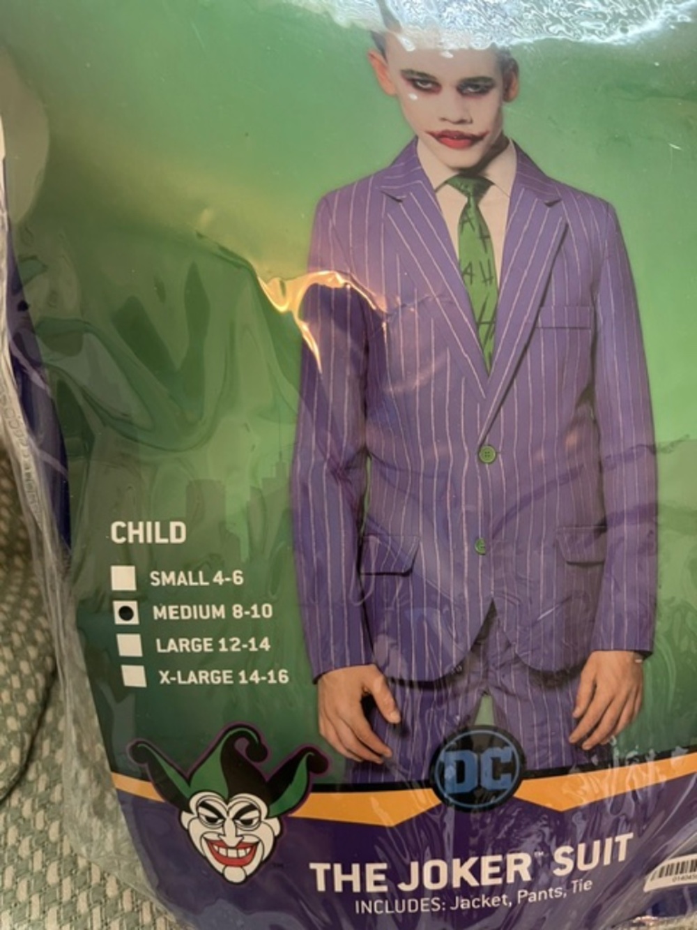 The Joker Suit Kids Medium 8/10 - Picture 3 of 3
